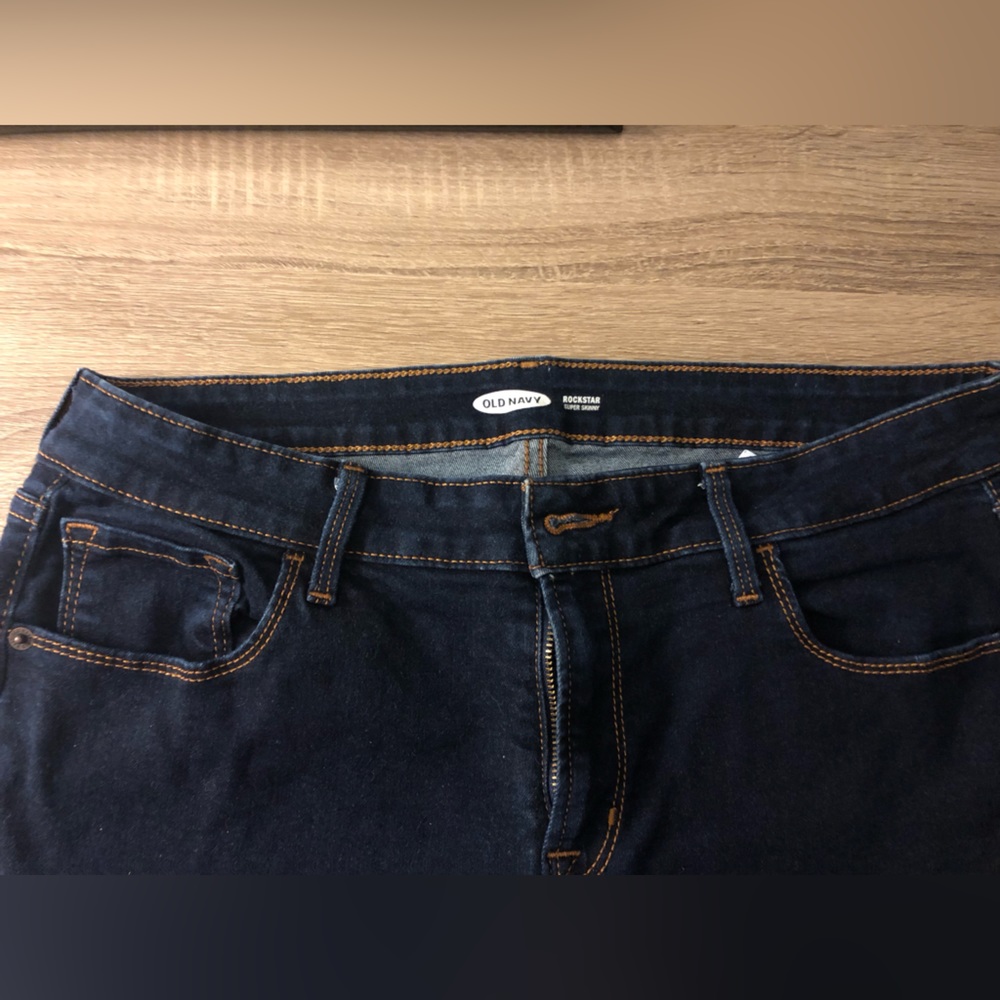 OLD NAVY ROCKSTAR Super Skinny Dark wash Jeans SIZE 12